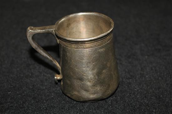 Small silver christening tankard